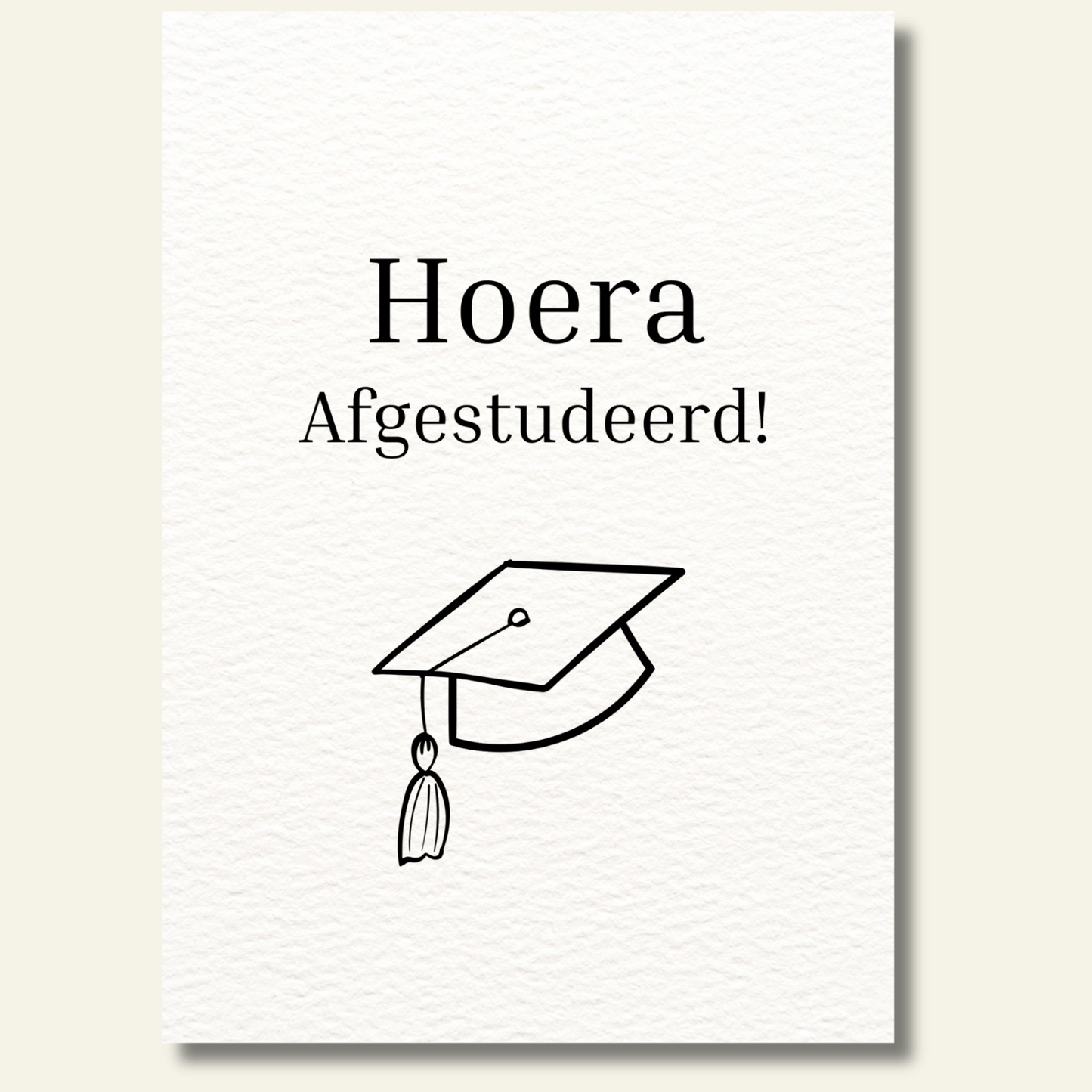 Hoera afgestudeerd kaartje