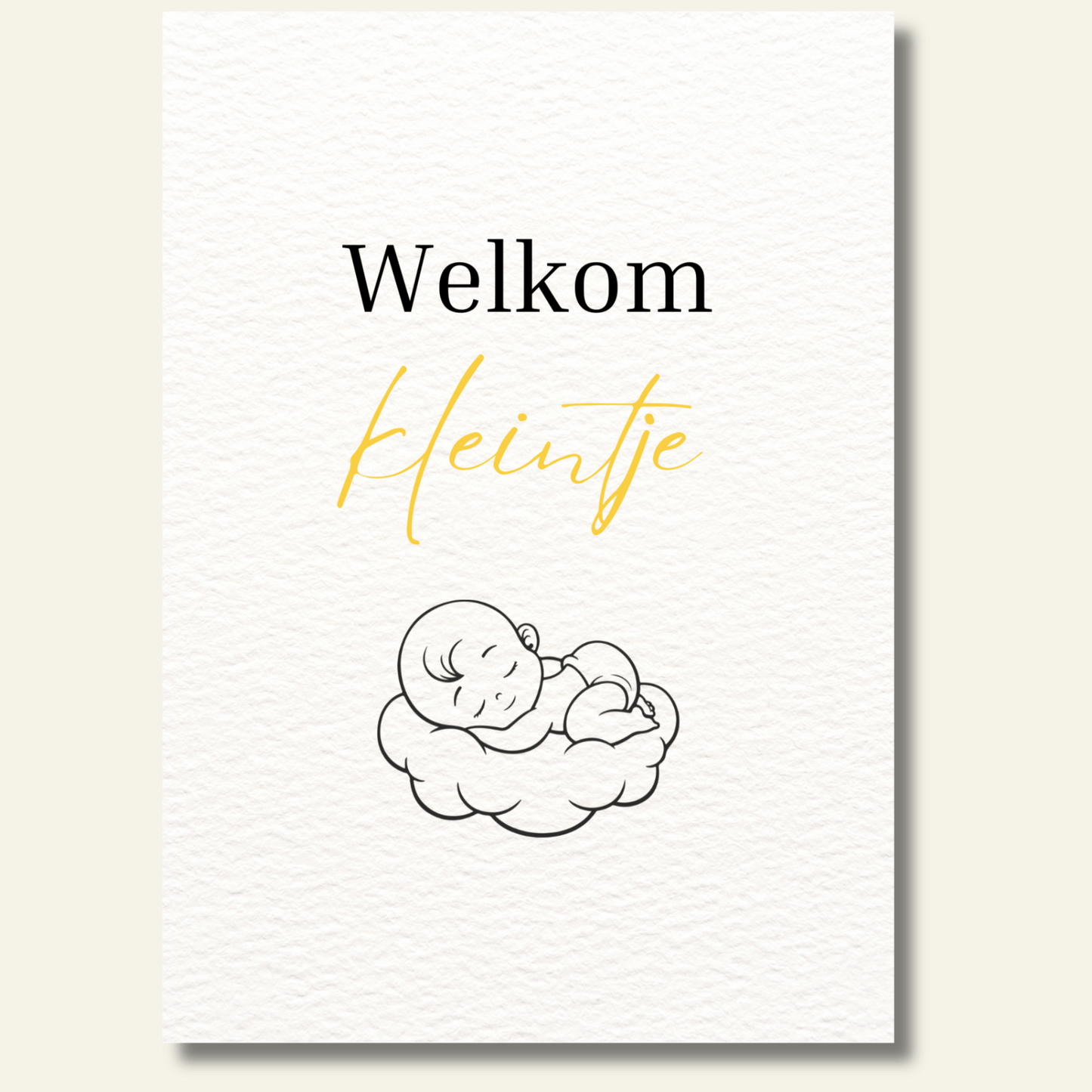 Welkom kleintje kaartje