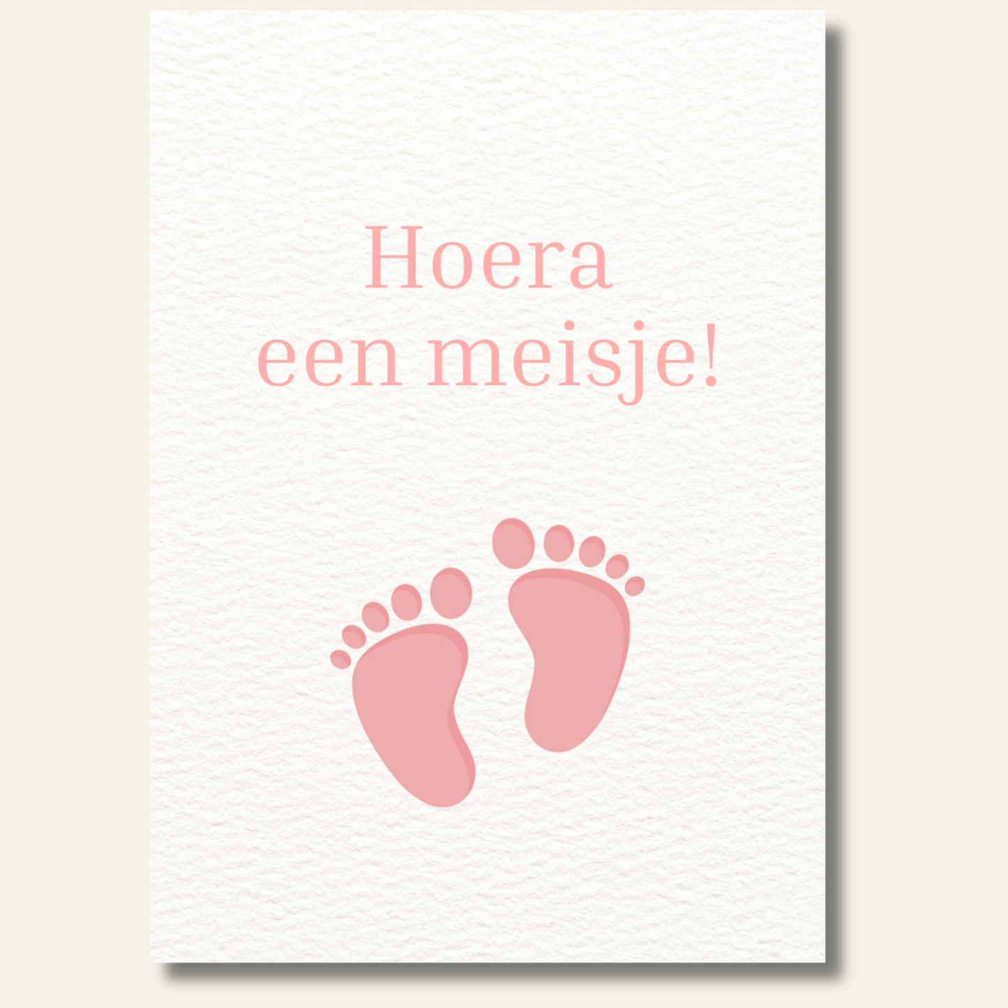 Hoera een meisje kaartje