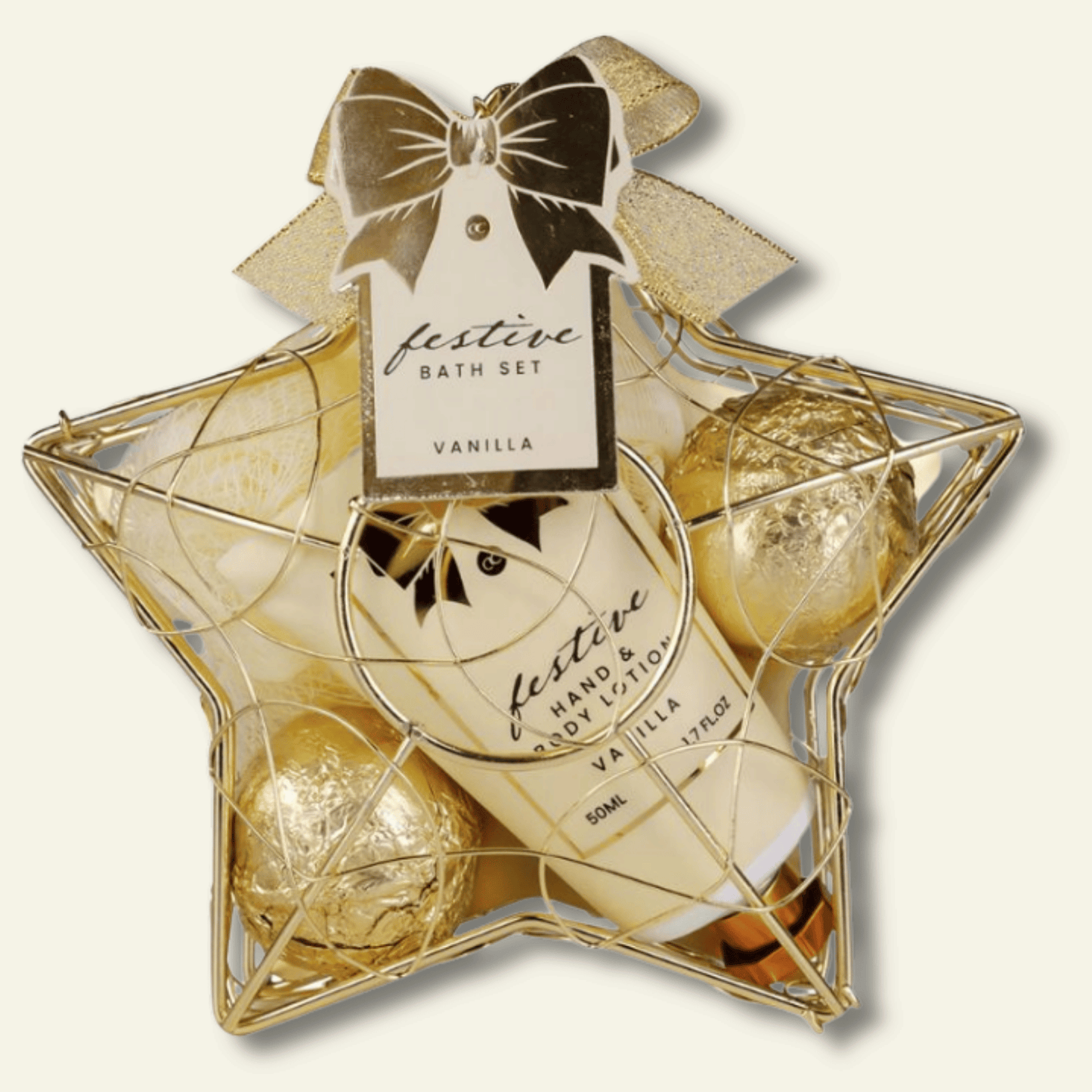 LAATSTE STUKS | Festive Bath Set: Luxe self-care in een stervormige mand