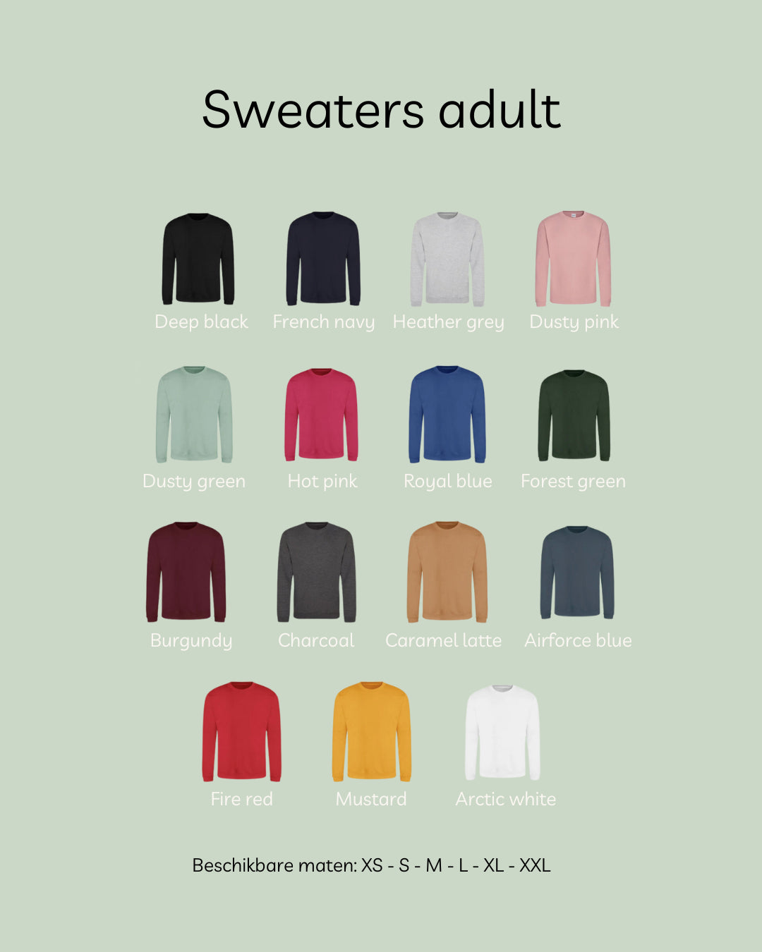 Sweater Adult | Creëer jouw persoonlijke statement met eigen tekst