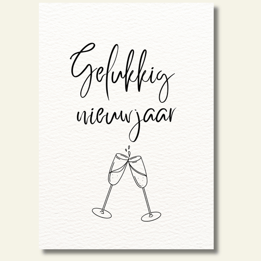 Proost op een sprankelend nieuwjaar kaartje