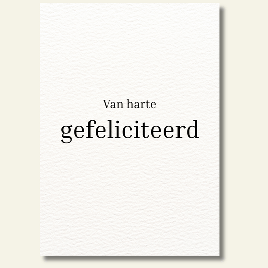 Van harte gefeliciteerd kaartje