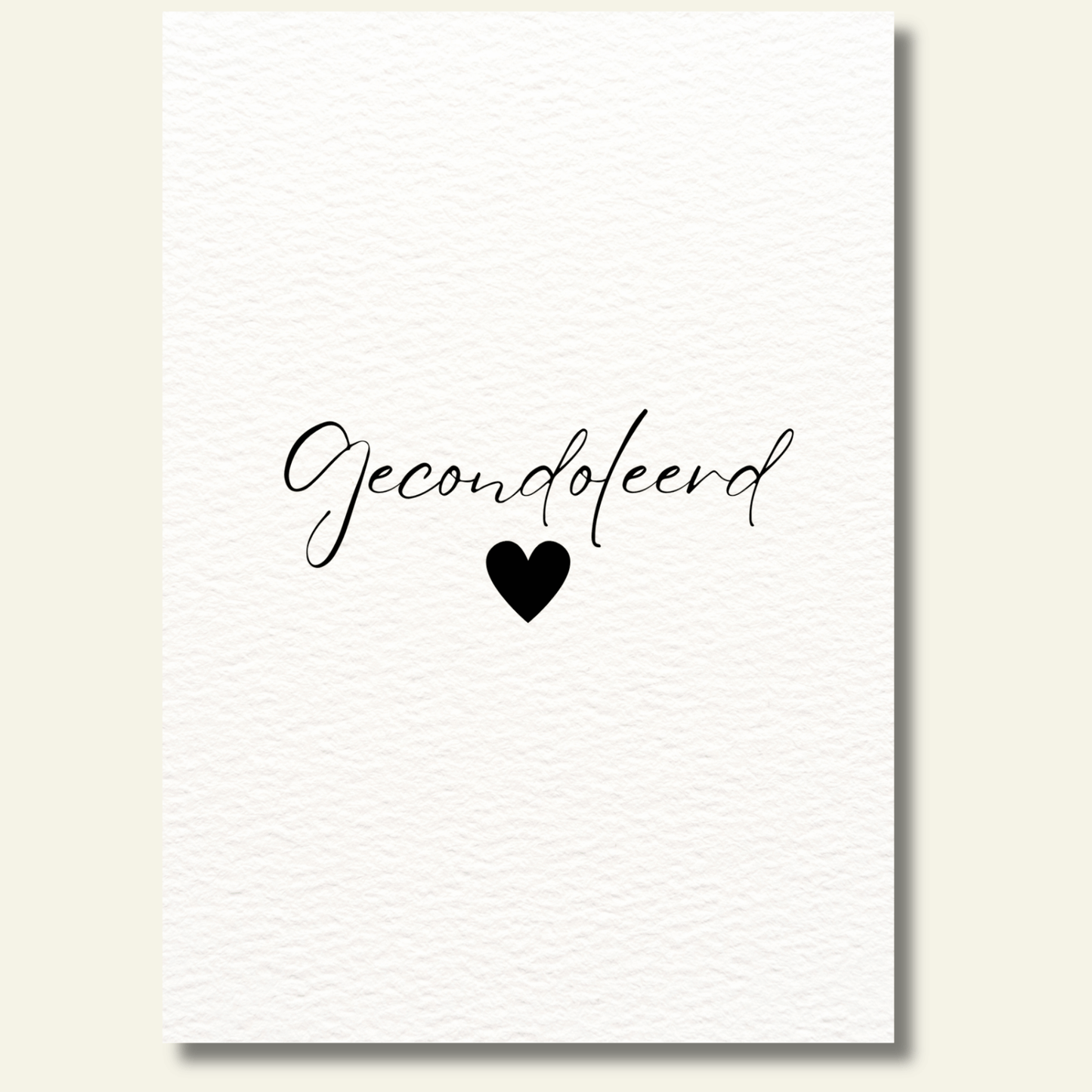 Gecondoleerd kaartje