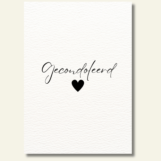 Gecondoleerd kaartje