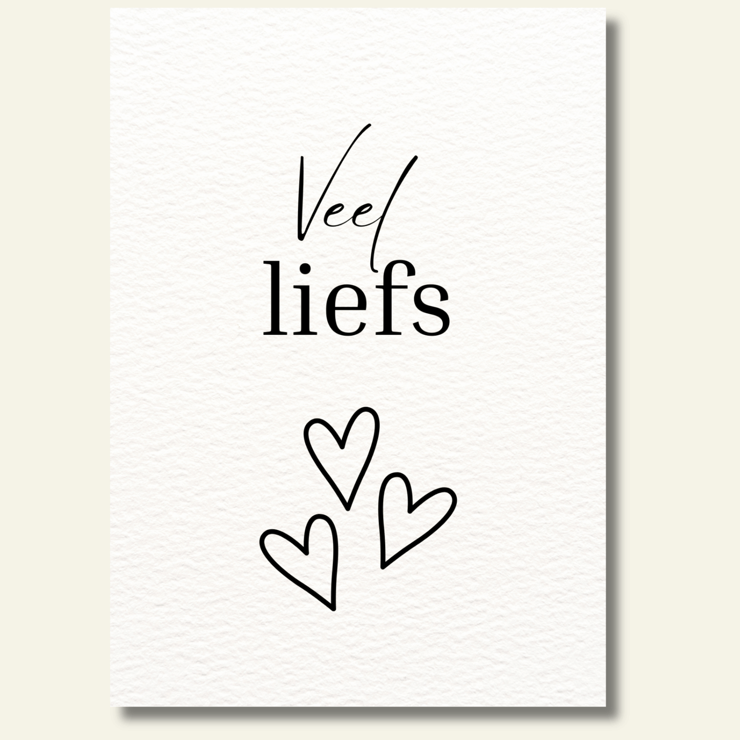Veel liefs kaartje