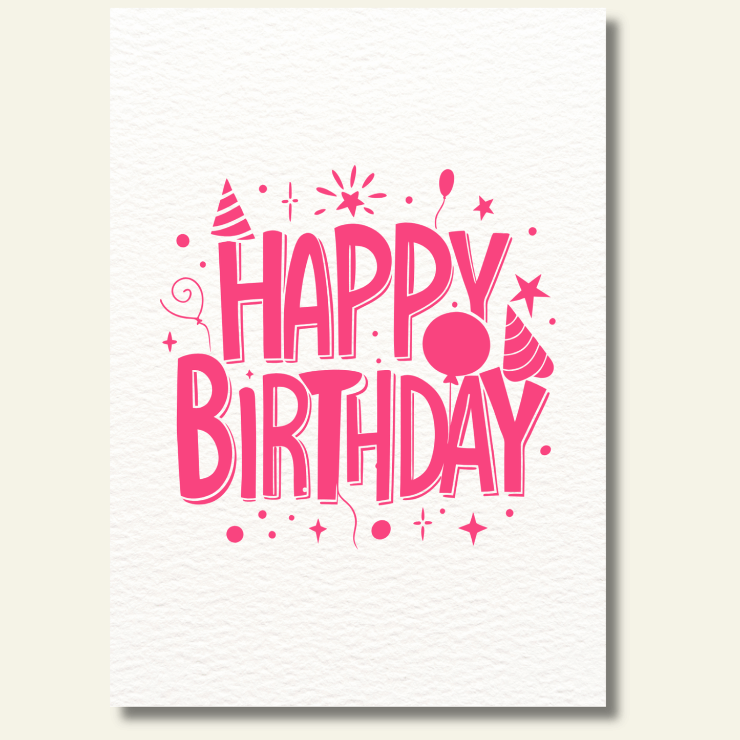 Happy Birthday kaartje roze