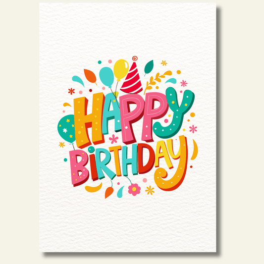Happy Birthday kaartje
