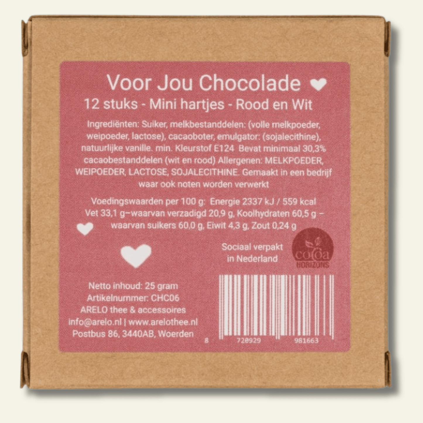 Voor Jou Chocolade | Hartjes vol Liefde