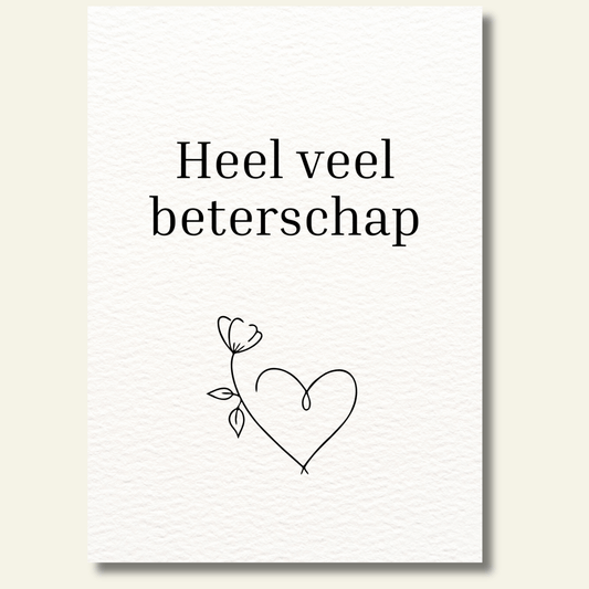 Heel veel beterschap kaartje