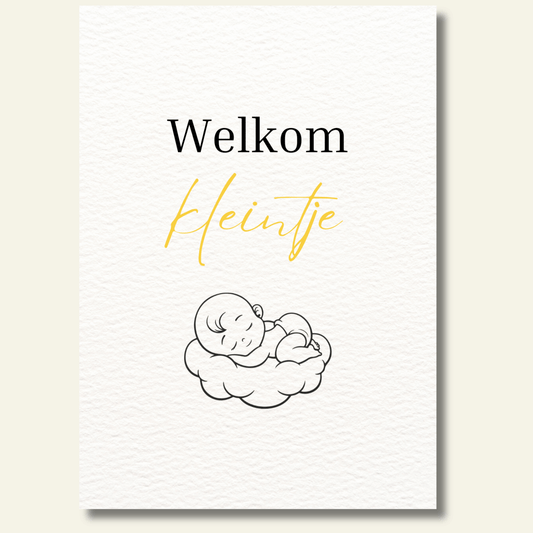 Welkom kleintje kaartje