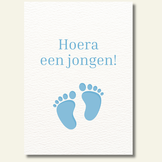 Hoera een jongen kaartje