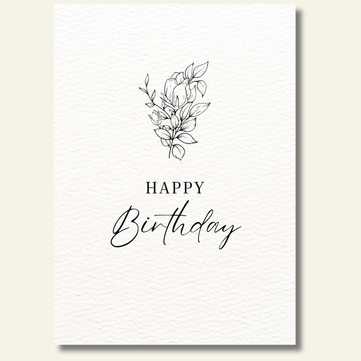 Happy Birthday kaartje bloemen