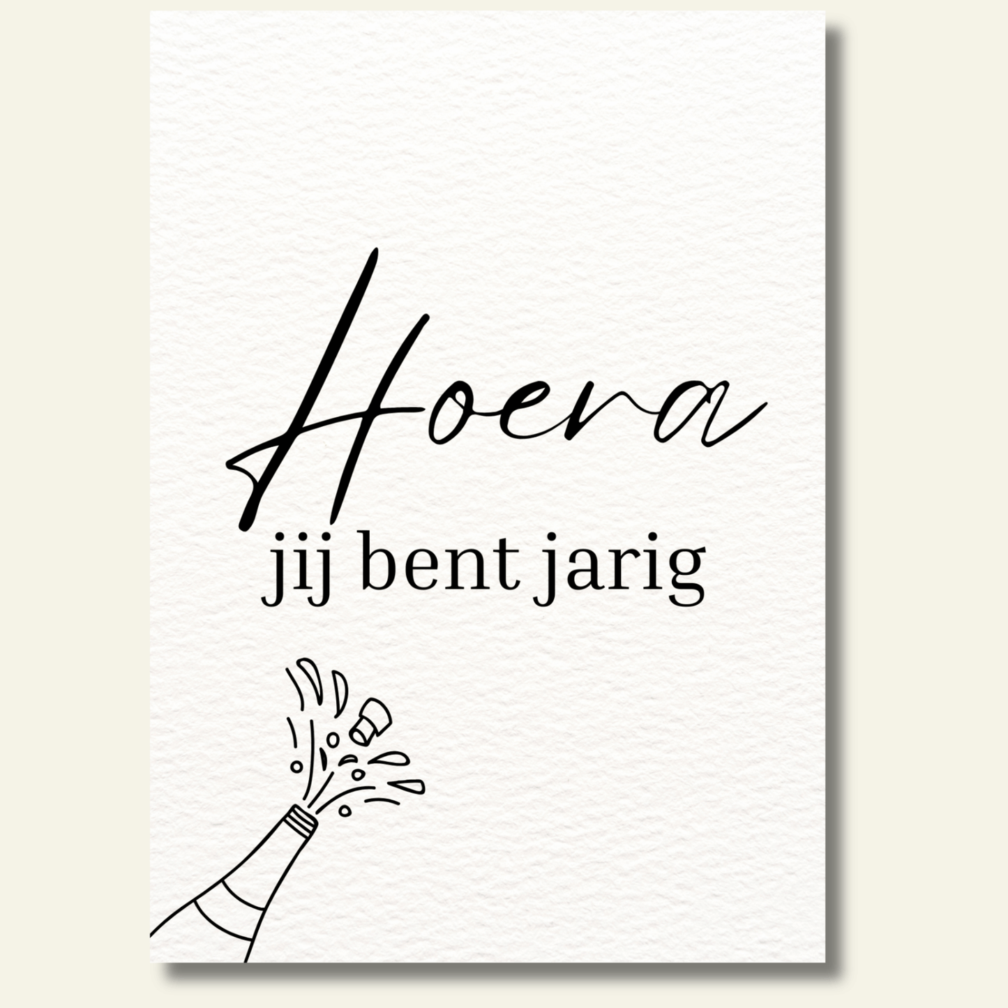 Hoera jij bent jarig kaartje