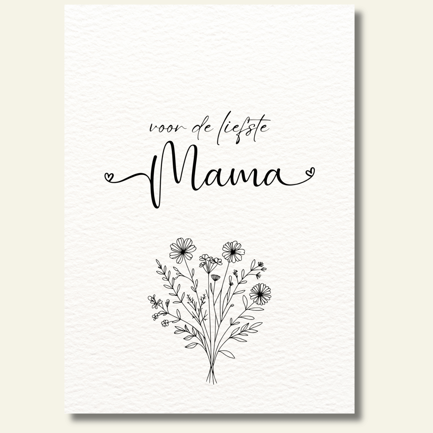 Voor de liefste mama kaartje