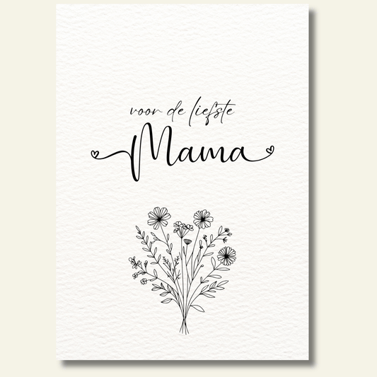 Voor de liefste mama kaartje