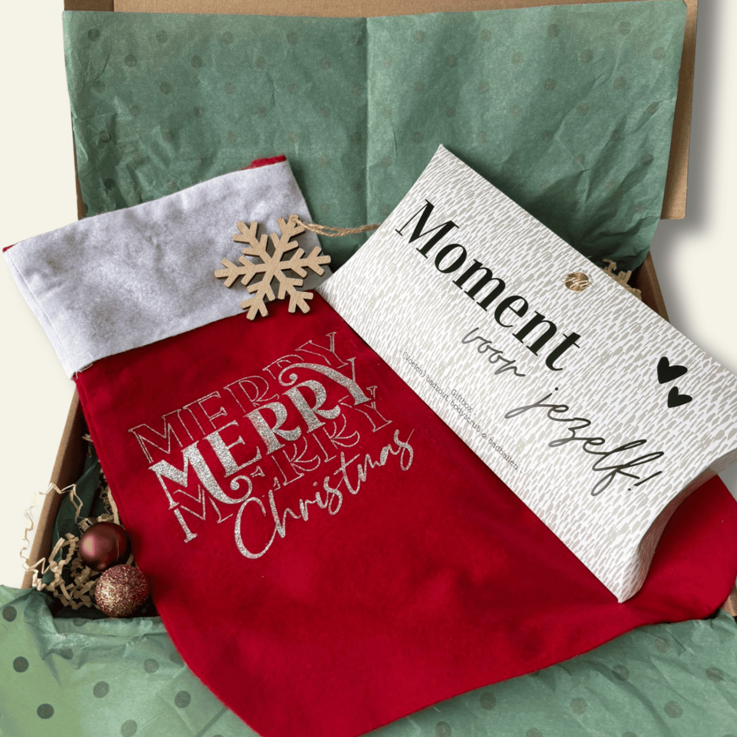 Brievenbuscadeau ‘Moment voor jezelf’ Kersteditie