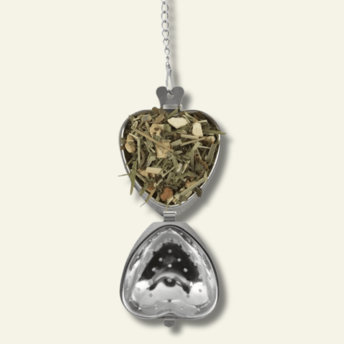 Thee-ei hartvorm met uitlekschaaltje