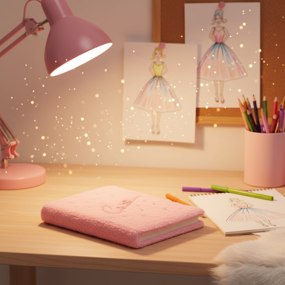 Camille Fluffy Notebook | Schrijf je dromen in stijl! 💖📓