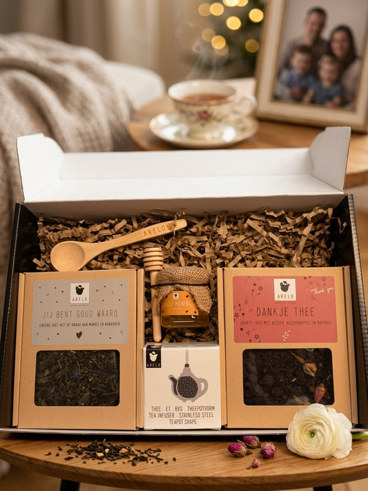 Jij bent goud waard | Warme Dank je thee cadeaubox