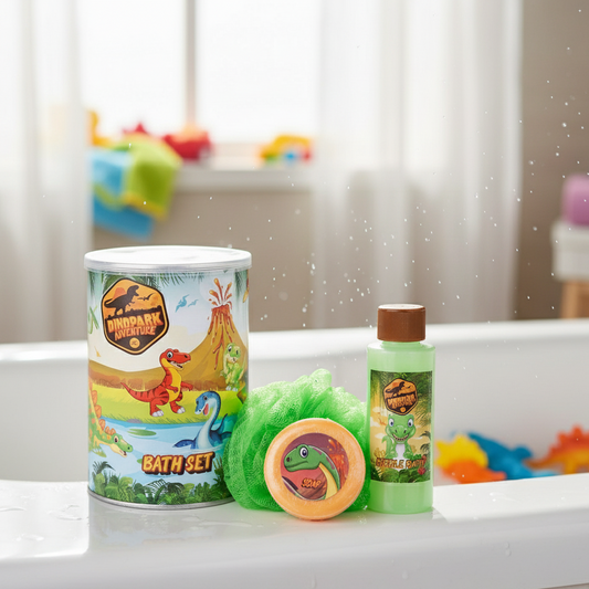 Dino Park Adventure Bath Set | Badpret voor kleine avonturiers!