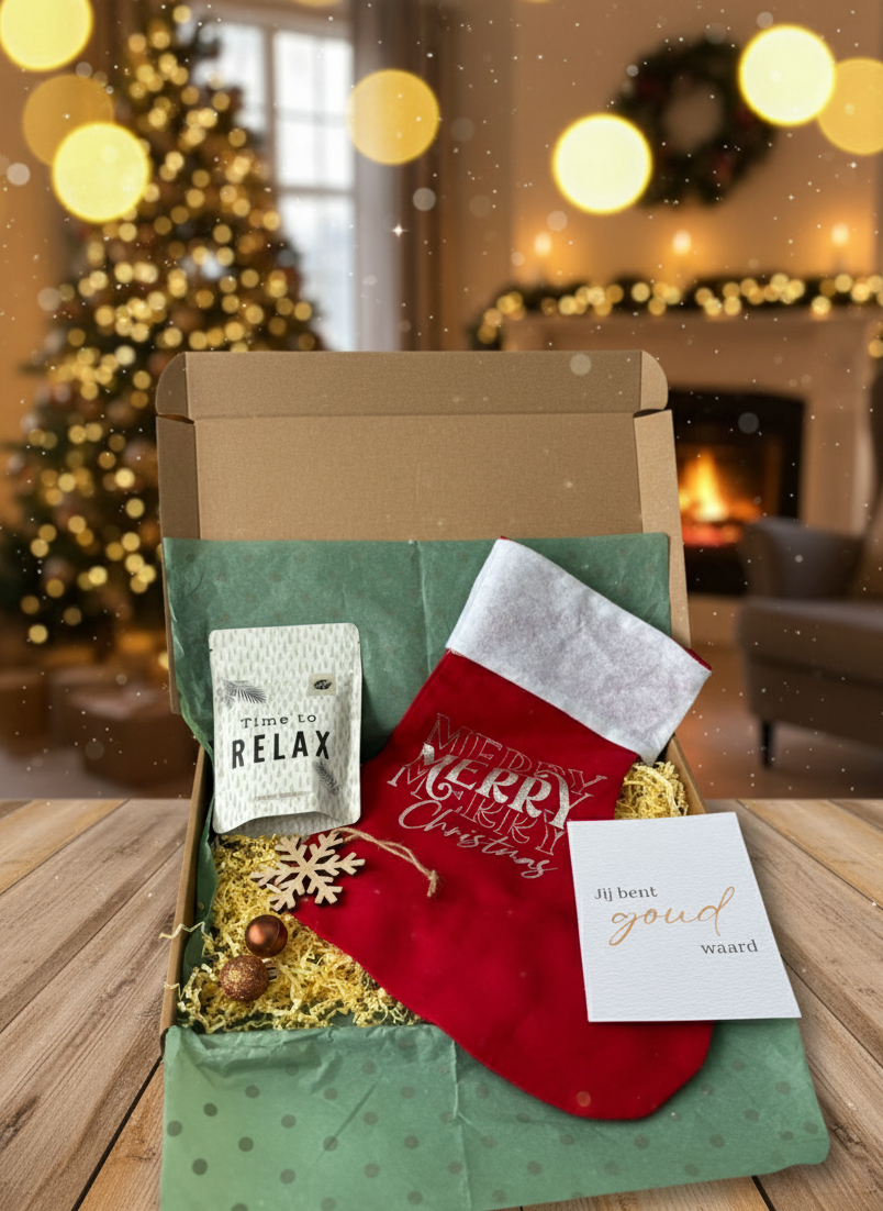 Brievenbuscadeau ‘Jij bent goud waard’ Kersteditie