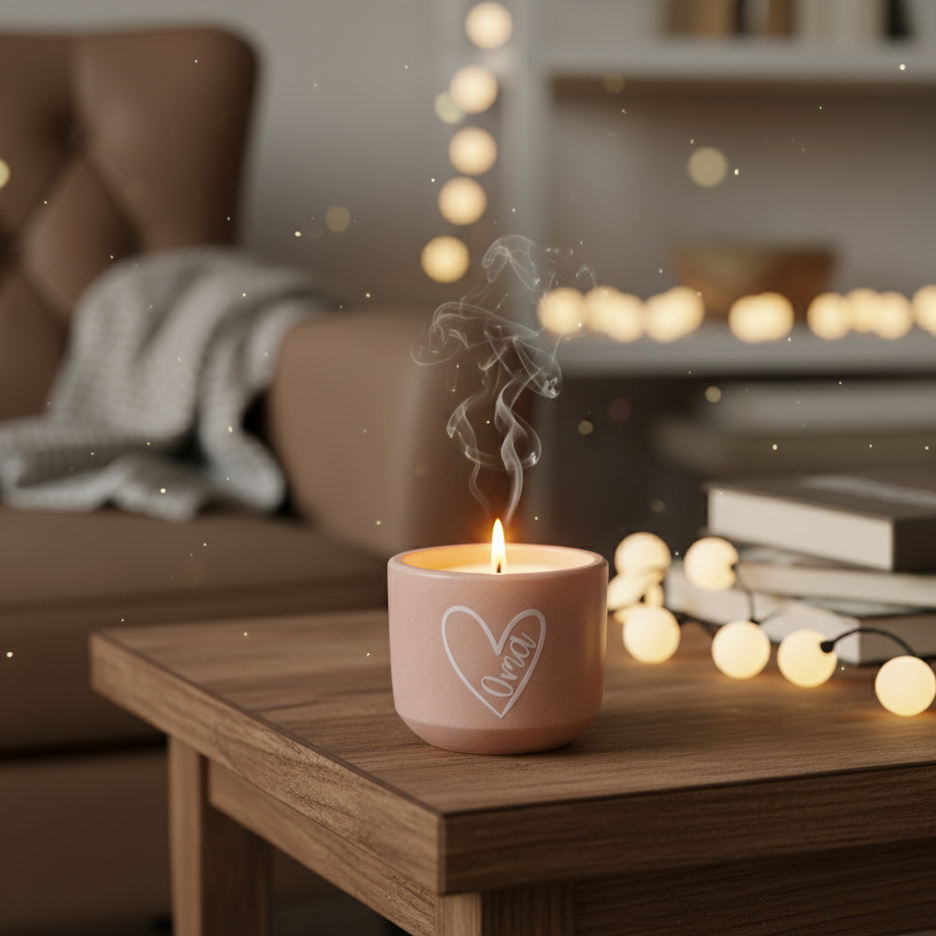 Warm Hart | Gepersonaliseerd Kaarsje voor Sfeervolle Momenten