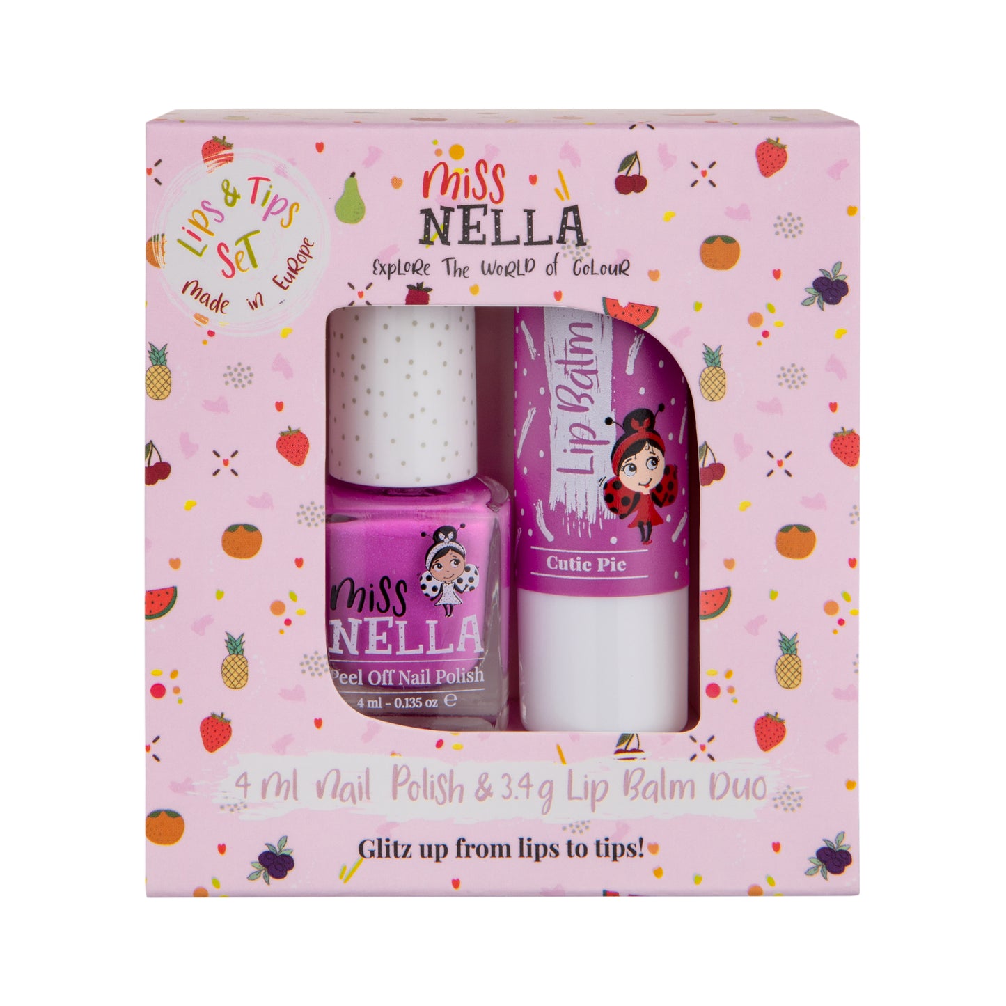 Miss Nella duo pack | Nagellak en XL Lipbalm voor Kleine Beautyfans