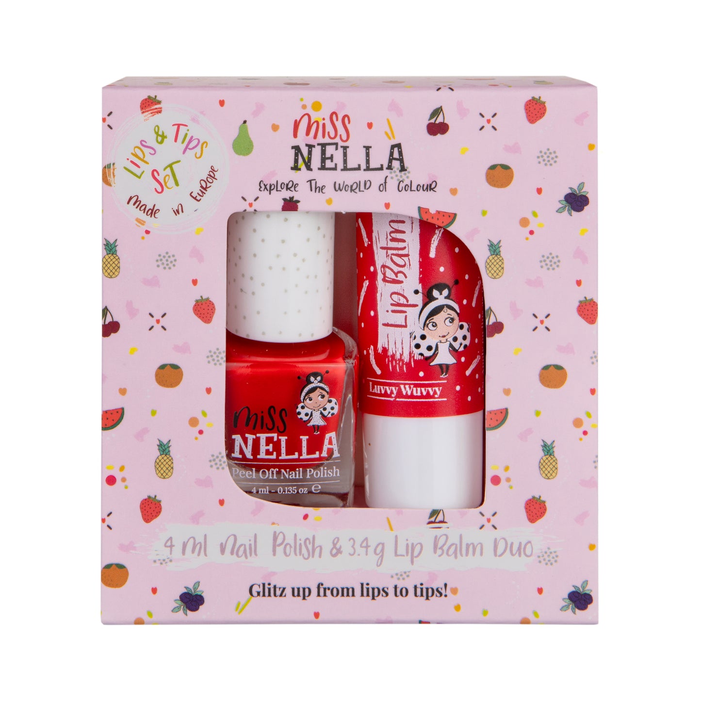 Miss Nella duo pack | Nagellak en XL Lipbalm voor Kleine Beautyfans