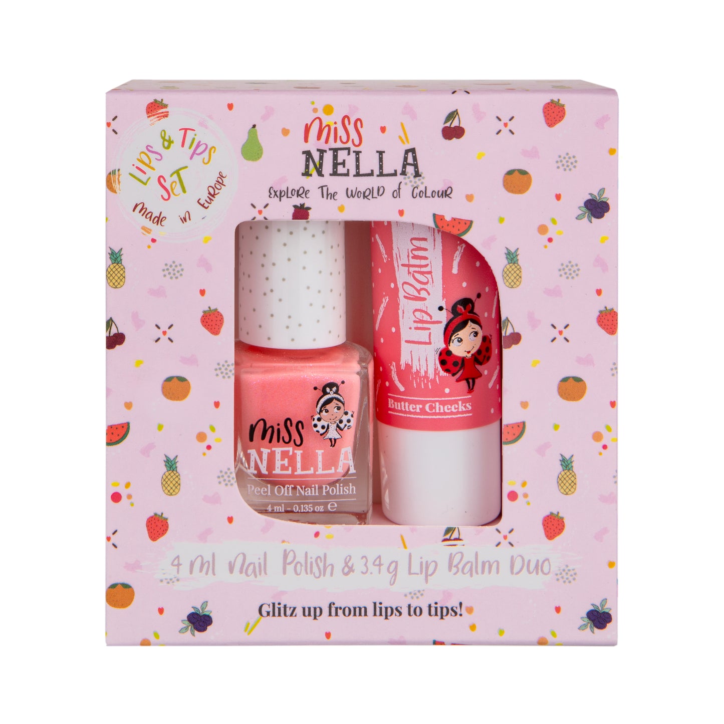 Miss Nella duo pack | Nagellak en XL Lipbalm voor Kleine Beautyfans