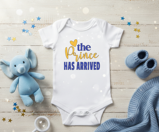 Babyromper The Prince has arrived | Welkom kleine prins!