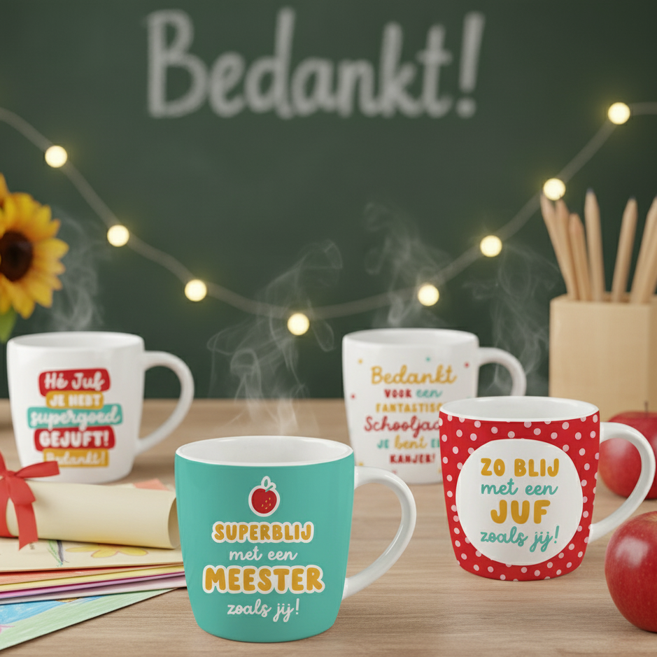 Tassen voor het einde van het schooljaar: een klein gebaar met een grote glimlach!