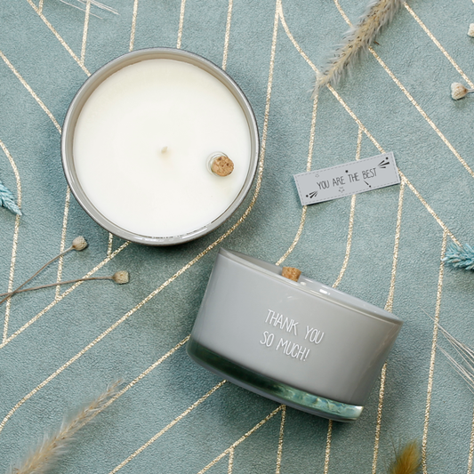 LAATSTE STUKS | Een Bedankje dat Blijft Branden | Flessenpost Geurkaars “Thank You So Much”