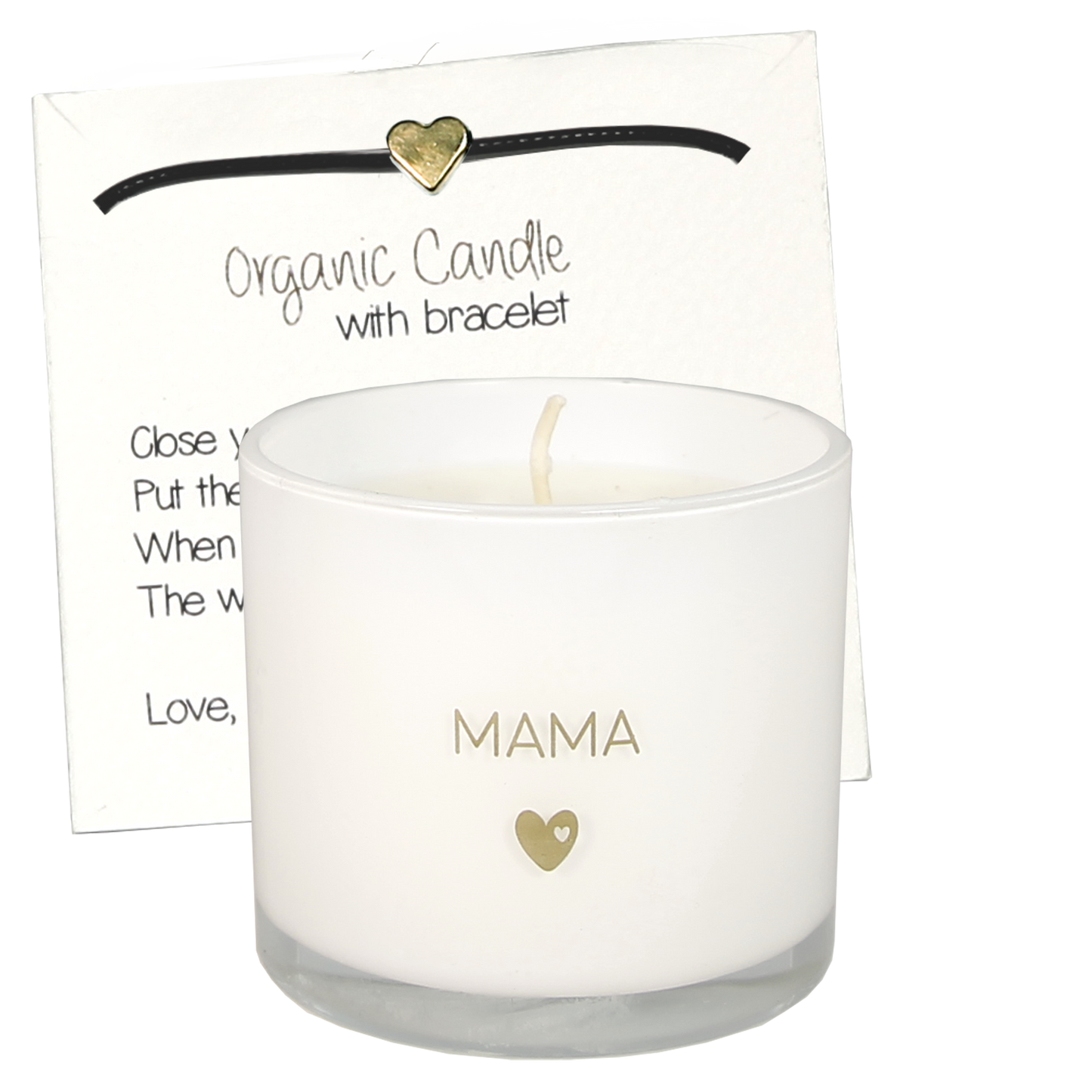 Een Moment van Liefde | Geurkaars met Wens-Armband voor Mama