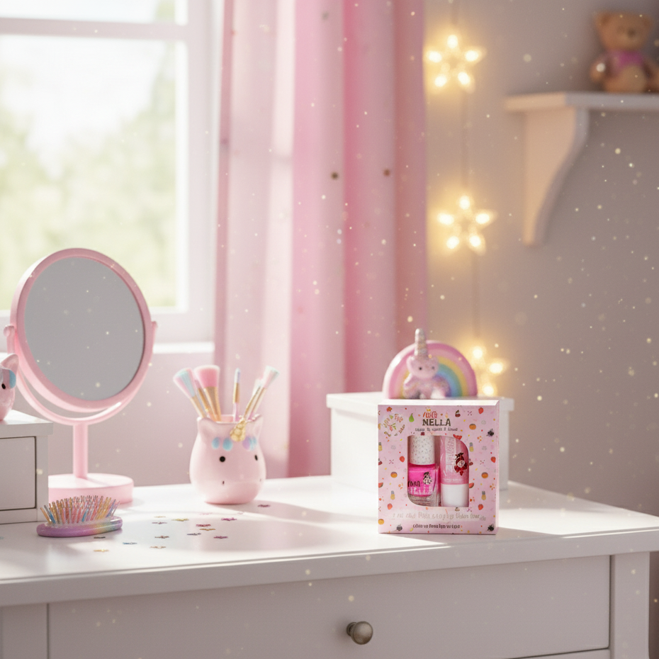 Miss Nella duo pack | Nagellak en XL Lipbalm voor Kleine Beautyfans