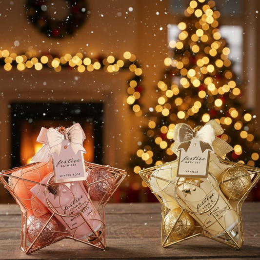 LAATSTE STUKS | Festive Bath Set: Luxe self-care in een stervormige mand