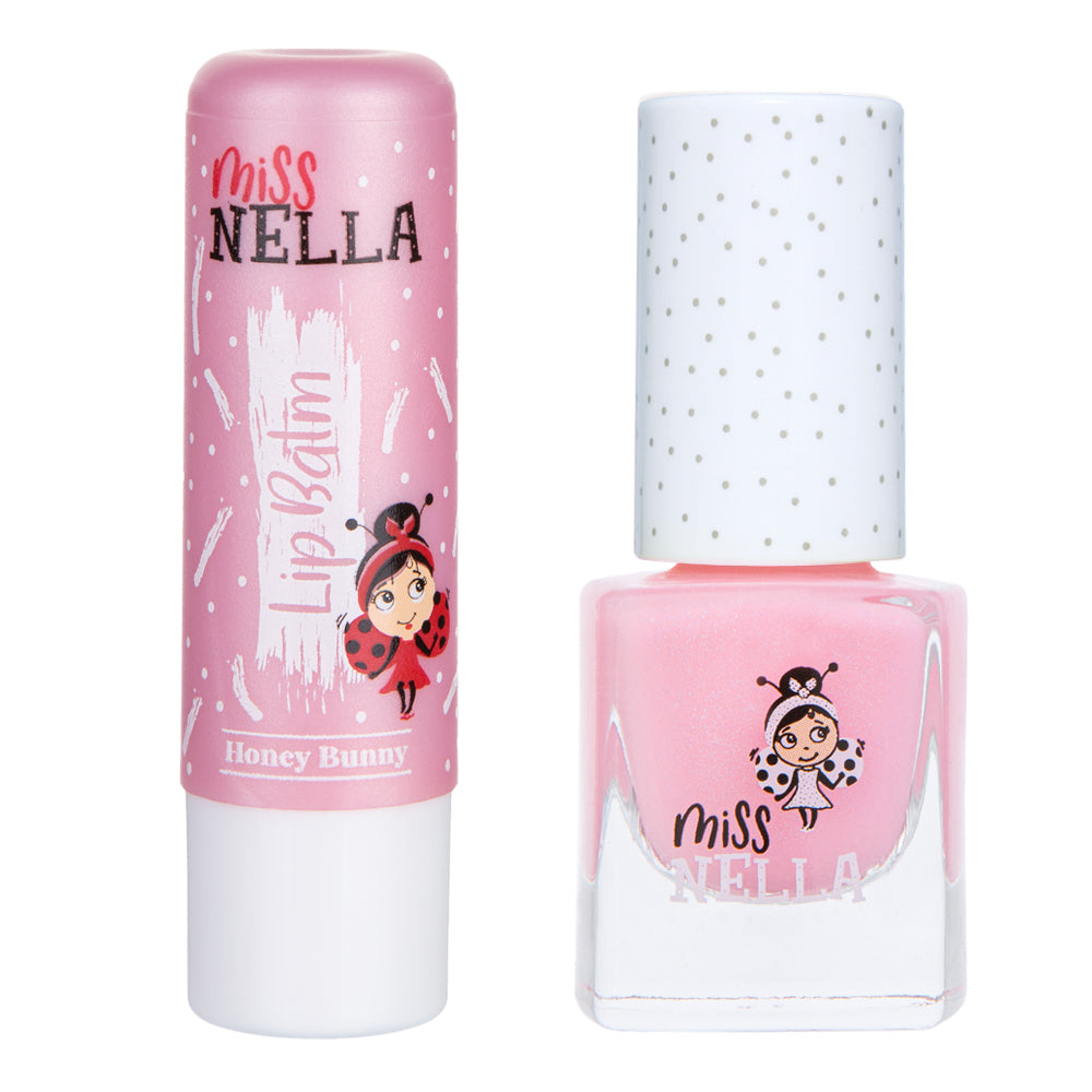 Miss Nella duo pack | Nagellak en XL Lipbalm voor Kleine Beautyfans