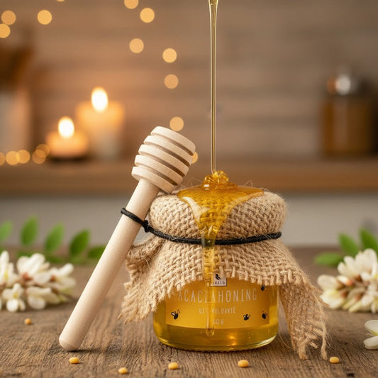 Honingpotje met lepeltje