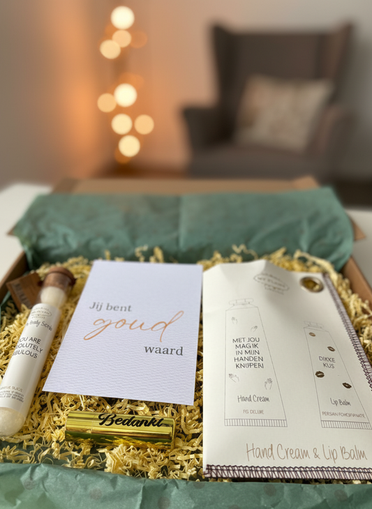 Brievenbuscadeau ‘Jij bent goud waard’ II